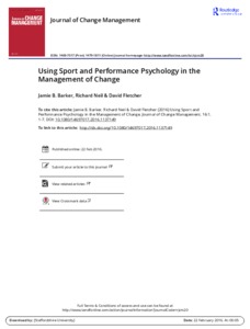 Using Sport and Performance Psychology in the Management of Change